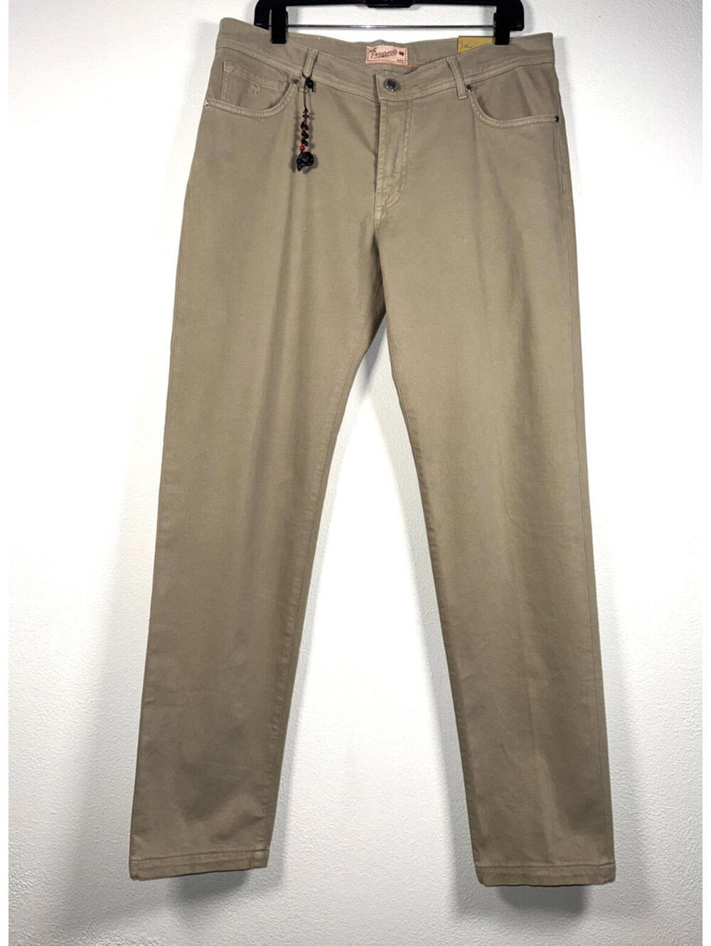 NWT $646 MARCO PESCAROLO ITALY NERANOM COTTON CASHMERE KHAKI PANTS SIZE 52 36US